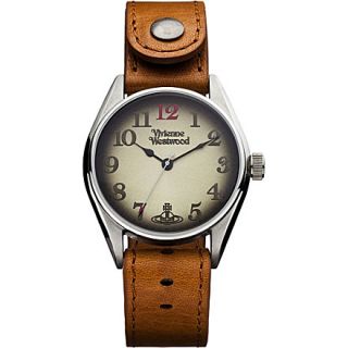 VIVIENNE WESTWOOD   VV012TN Heritage stainless steel and leather watch