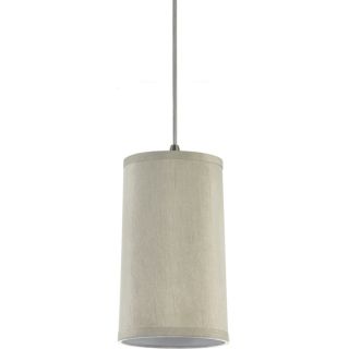 Sea Gull Lighting 1 Light Oyster Silk Dupion Finish Mini Pendant