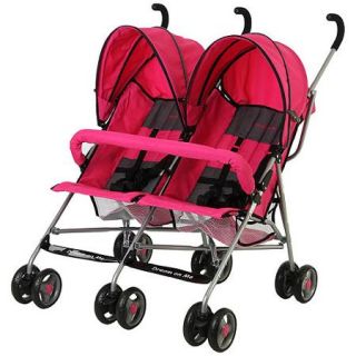 Dream On Me Twin Umbrella Stroller, Pink