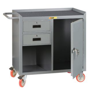 38 x 41.5 x 24 Mobile Bench Cabinet with 1 Door and Storage Drawer