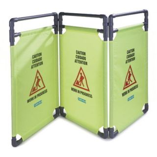 Carlisle 36944 04 Caution" Safety Barrier   22 1/2x38 3/4" 3 Panel, Nylon, Avocado