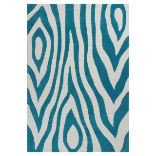 KAS Rugs Playful Patterns Blue Rectangular Indoor Tufted Area Rug (Common 8 x 10; Actual 90 in W x 114 in L)