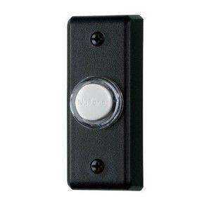 Nutone PB69LBL Pushbutton, Lighted Rectangular Surface Mounted Doorbell   Black