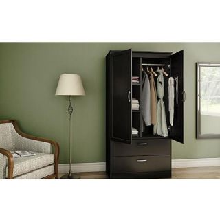 South Shore Acapella Wardrobe Armoire, Black