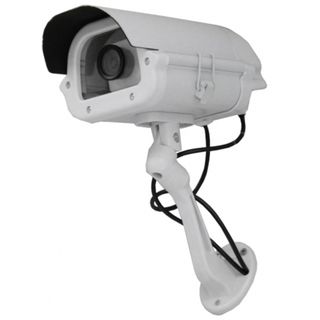 inch Heavy duty Dummy Security Camera in Outdoor Housing with Light