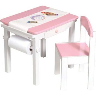 Guidecraft Art Table and Chair Set, Pink