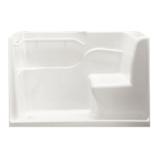 American Standard White Acrylic One Piece Shower with Integrated Seat (Common 30 in x 60 in; Actual 38 in x 30 in x 60 in)