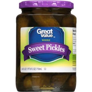 Great Value Sweet Whole Pickles, 24 Oz