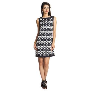 Mohr Womens Black/ White Printed Sleeveless Dress (India)  
