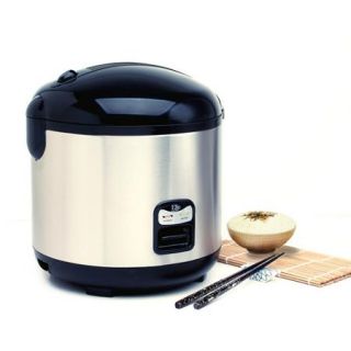 Maxi Matic 10 Cup Rice Cooker, Stainless Steel