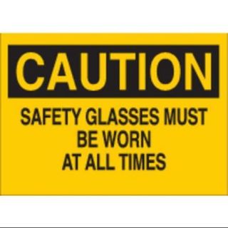 BRADY 84989 Caution Sign, 7 x 10In, BK/YEL, ENG, Text