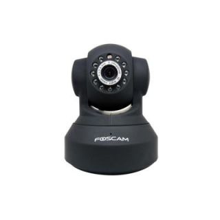 Foscam Wireless 480p Indoor Dome Shaped Pan/Tilt IP Security Camera   Black FI8918W BLK