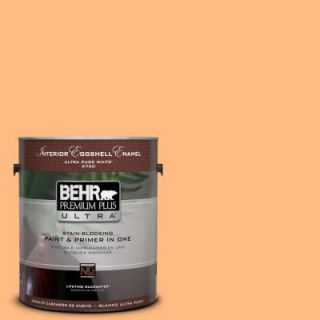 BEHR Premium Plus Ultra 1 gal. #270B 4 Apricot Flower Eggshell Enamel Interior Paint 275401