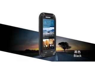 Love Mei Waterproof Metal Aluminum Case For HTC One M9   Black