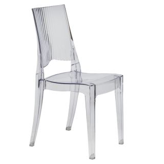 Somette Coral Transparent Clear Modern Dining Chair  