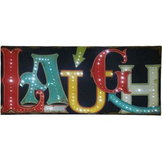 Smile and Laugh Light Up Led Indoor by Pela Studio 2 Piece Textual Art