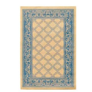 Home Decorators Collection Entwined Natural/Blue 7 ft. 6 in. x 10 ft. 9 in. Area Rug 3410160310