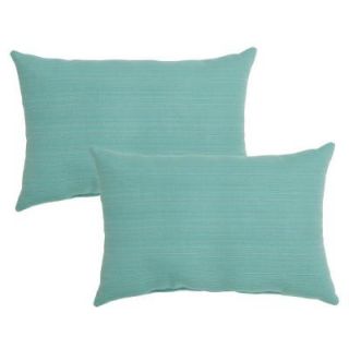 Hampton Bay Haze Dupione Outdoor Lumbar Pillow (2 Pack) 7363 02223900