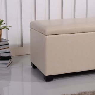 Classic Leather Storage Entryway Bench by Bellasario Collection