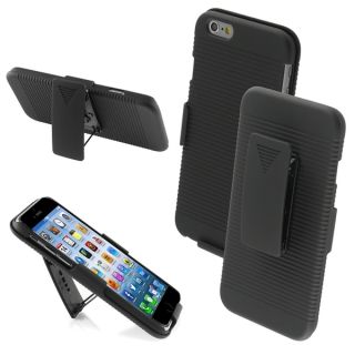 INSTEN Rubberized Hybrid Holster Combo Cover Case for Apple iPhone 6 4