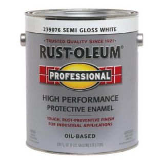 Rust Oleum Professional 1 gal. White Semi Gloss Protective Enamel (Case of 2) 239076