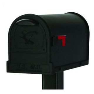 Gibraltar Mailboxes Arlington Premium Steel Post Mount Mailbox, Black AR15B000