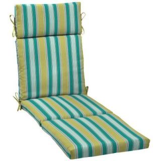 Hampton Bay Riviera Stripe Outdoor Chaise Lounge Cushion AD16853B D9D1