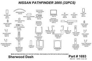 2010, 2011 Nissan Pathfinder Wood Dash Kits   Sherwood Innovations 1693 R   Sherwood Innovations Dash Kits