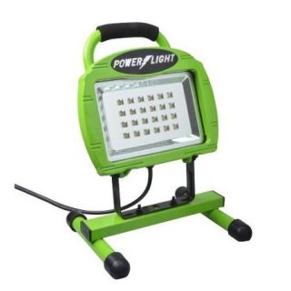Coleman Cable L1323   High Power Led Work Light On A Steel Base   10 W Led Bulb   Green   779 Lumens   Die cast Steel, Steel, Foam   Floor mountable   For Indoor, Outdoor (l1323)