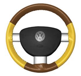 2004 2009 Toyota Prius Leather Steering Wheel Covers   Wheelskins Tan/Yellow 13 3/4 X 3 3/4   Wheelskins EuroTone Leather Steering Wheel Covers