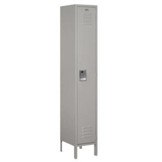 Salsbury Industries 51000 Series 15 in. W x 78 in. H x 15 in. D Single Tier Extra Wide Metal Locker Assembled in Gray 51165GY A