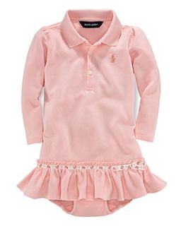 Ralph Lauren Childrenswear Infant Girls' Longsleeve Polo Dress   Sizes 9 24 Months