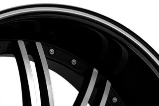 Lexani Wheels LSS 8 Machine Black Rims    on Lexani Rims LSS8Custom Wheels