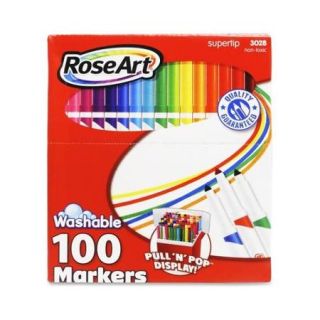  RoseArt SuperTip Washable Markers 100-Count Assorted Colors  Packaging May Vary 3438VA-24 : Toys & Games