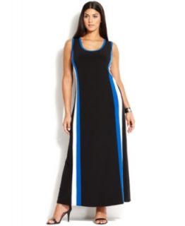Style&co. Plus Size Sleeveless Colorblocked Maxi Dress