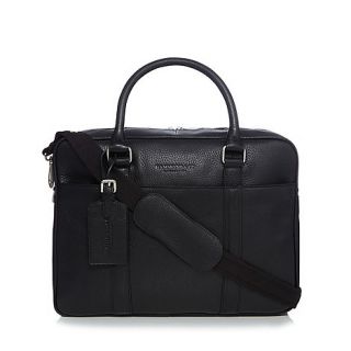 Hammond & Co. by Patrick Grant Designer black grained leather laptop bag