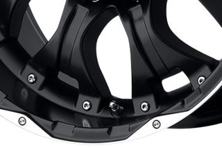 Moto Metal MO95989050718   5 x 5" Bolt Pattern Black 18" x 9" MO959 Matte Black Machined Wheels   Alloy Wheels & Rims