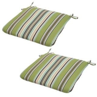 Hampton Bay Connelly Stripe Outdoor Seat Cushion (2 Pack) 7348 02237900