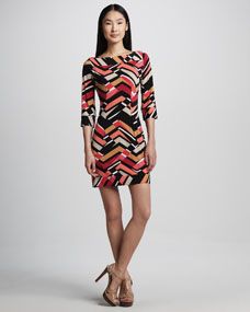 Melissa Masse Abstract Print Jersey Dress