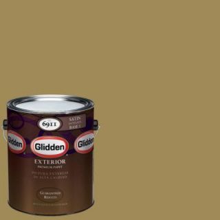 Glidden Premium 1 gal. #HDGY65D Vintage Olive Satin Latex Exterior Paint HDGY65DPX 01SA
