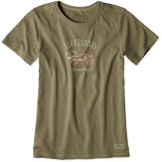 Life Is Good Womens Crusher Camp Jeep Short Sleeve T Shirt