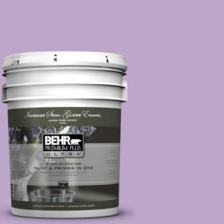 BEHR Premium Plus Ultra 5 gal. #M570 4 Cyber Grape Semi Gloss Enamel Interior Paint 375405