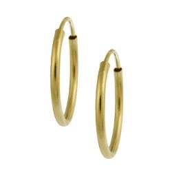 Mondevio 14 karat Yellow gold High polish Endless Hoop Earrings (0