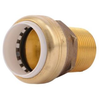 SharkBite 1 in. Brass Push to Connect PVC IPS x 1 in. Male Pipe Thread Adapter UIP140A