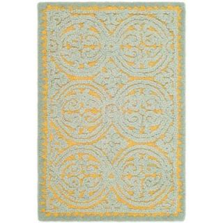 Safavieh Cambridge Blue/Gold 2 ft. 6 in. x 4 ft. Area Rug CAM234A 24