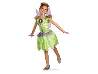 Disney Fairy Tinker Bell Rainbow Classic Costume Dress w/Wings Child 7 8 