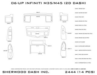2006 2010 Infiniti M35 Wood Dash Kits   Sherwood Innovations 2444 CF   Sherwood Innovations Dash Kits