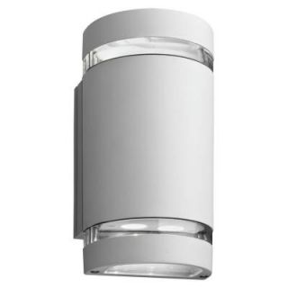 Lithonia Lighting Wall Mount Outdoor White LED Wall Cylinder Up and Downlight OLLWU WH M6