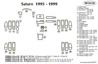 1995, 1996 Saturn S Series Wood Dash Kits   B&I WD058B DCF   B&I Dash Kits