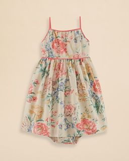 Ralph Lauren Childrenswear Infant Girls' Muted Floral Dress & Bloomers Set   Sizes 9 24 Months